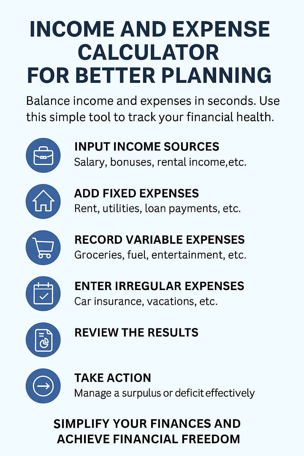 Income and Expense Calculator